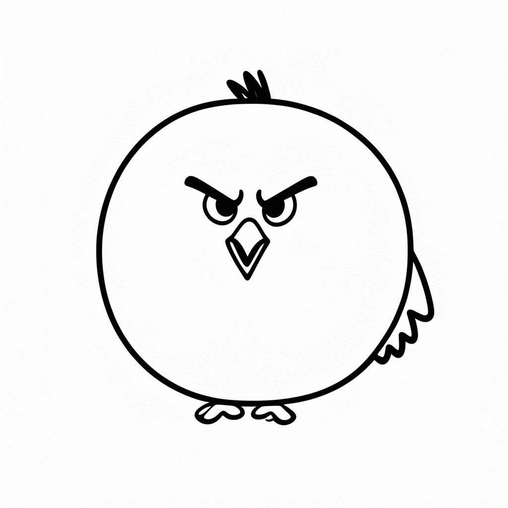 Desenho de Red Passaro Vermelho para colorir e imprimir grátis em folha A4