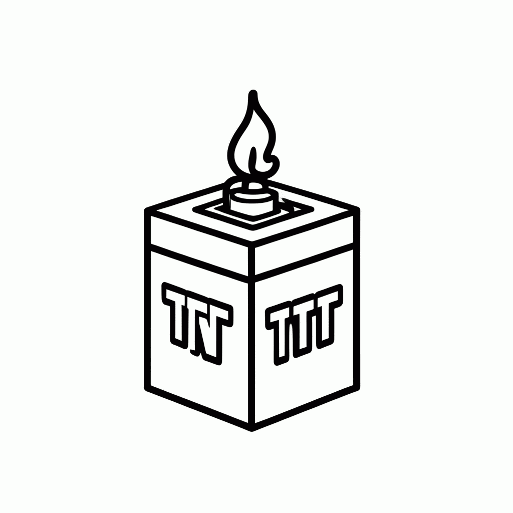 Desenho de Tnt Bomba para colorir e imprimir grátis em folha A4
