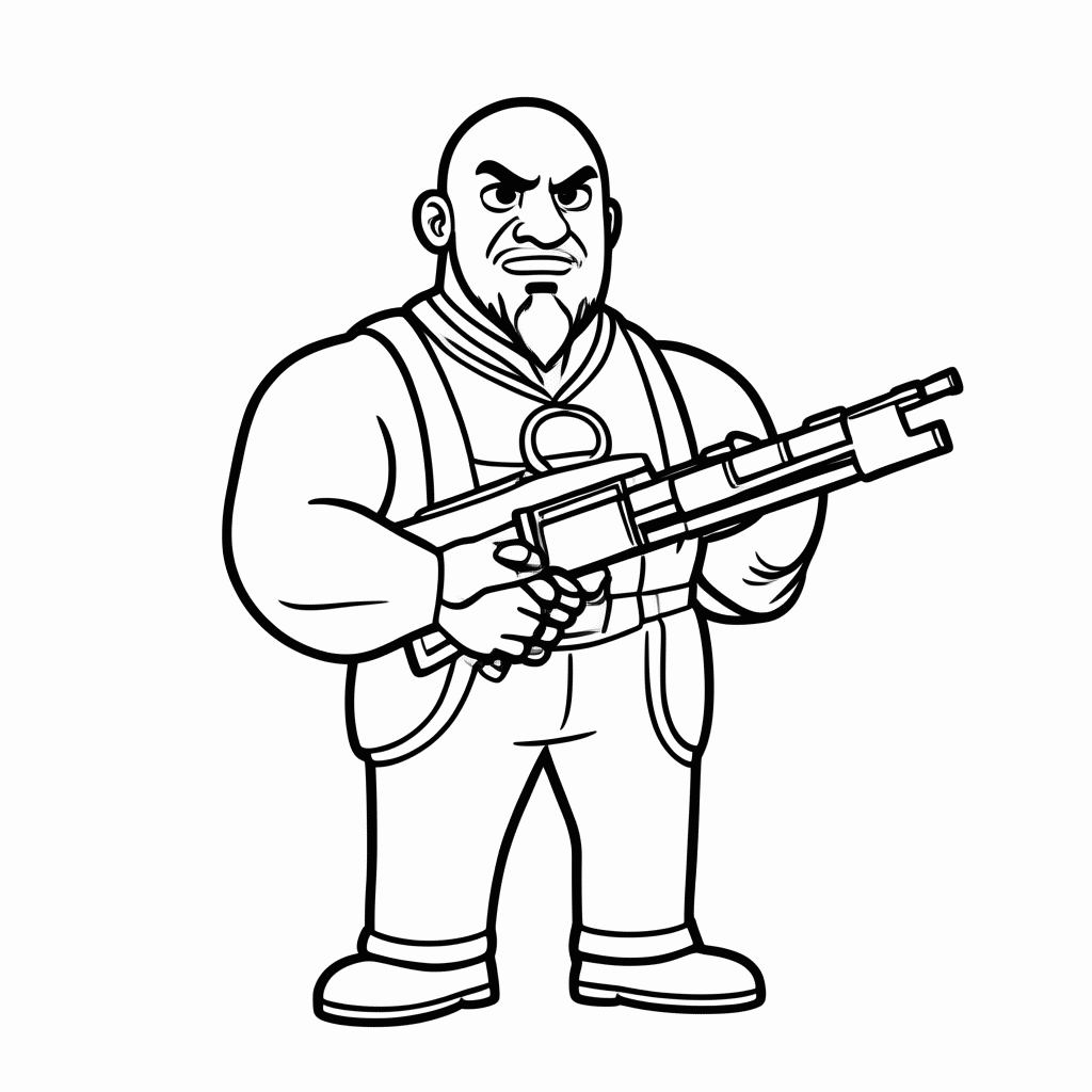 Desenho de Bull Shotgun para colorir e imprimir grátis em folha A4