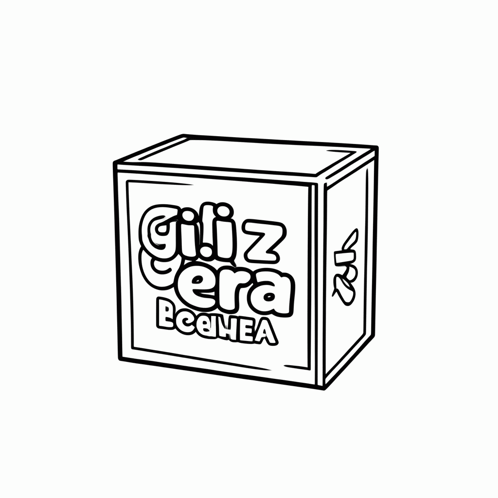 Desenho de Caixa de Giz de Cera para colorir e imprimir grátis em folha A4