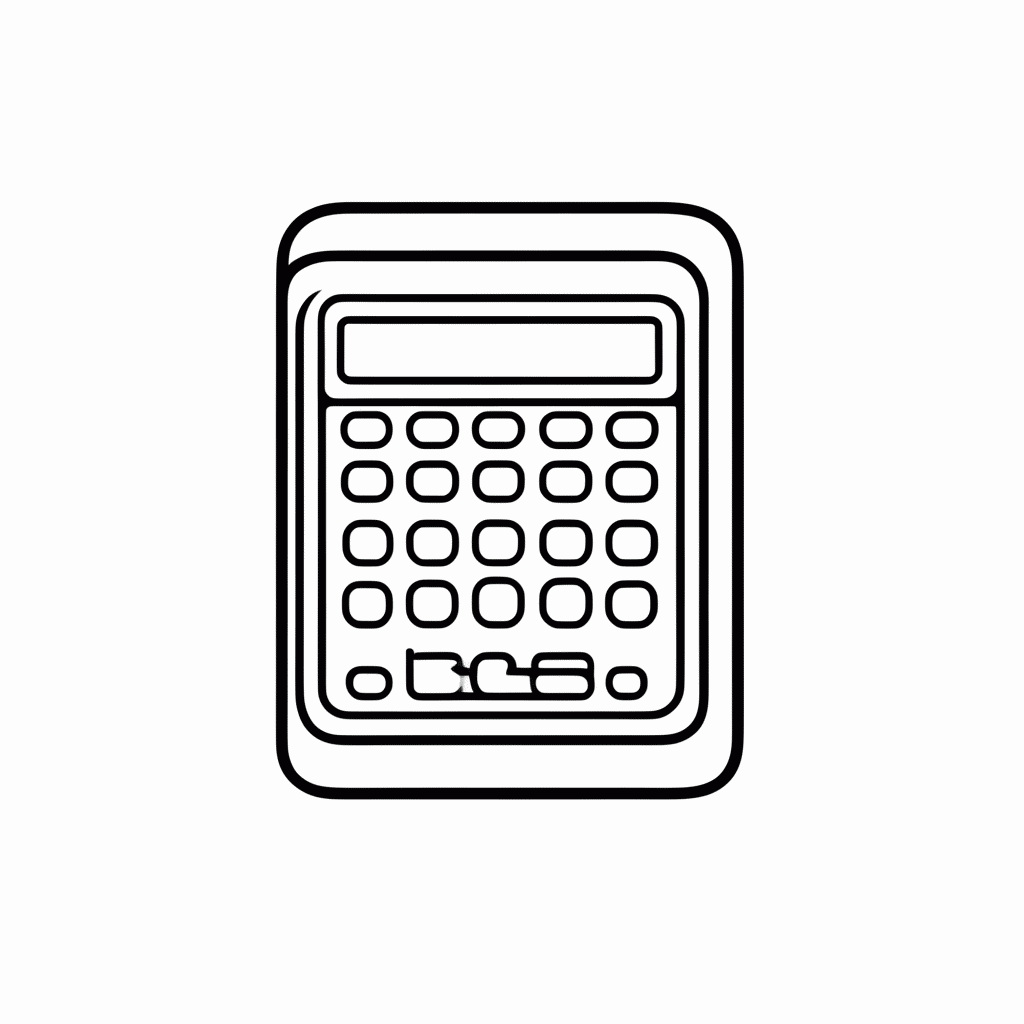 Desenho de Calculadora de Bolso para colorir e imprimir grátis em folha A4
