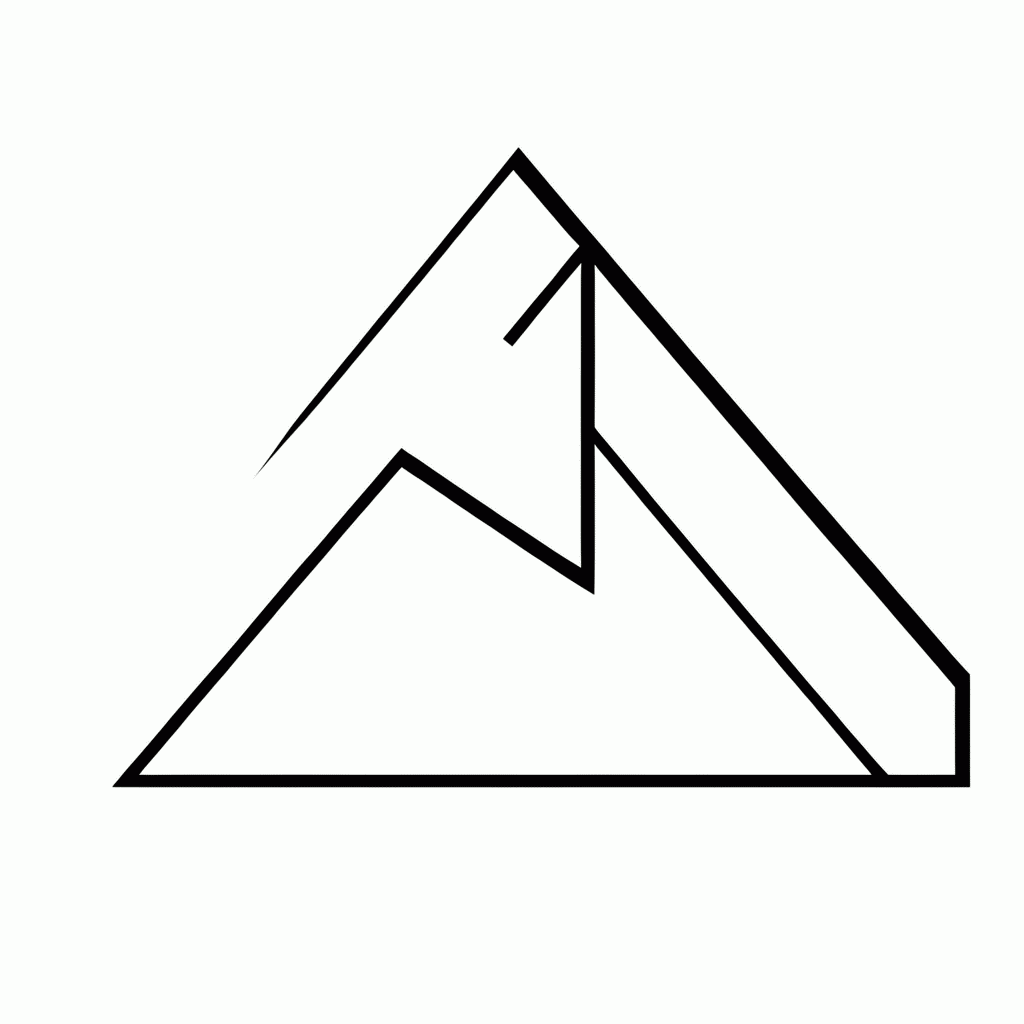 Desenho de Peça Tangram Triângulo para colorir e imprimir grátis em folha A4