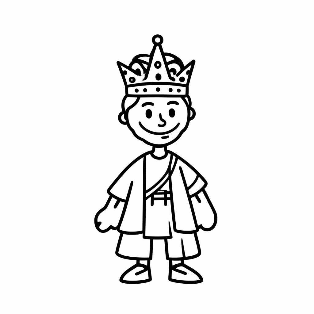 Desenho de Peça de Xadrez: Rei para colorir e imprimir grátis em folha A4