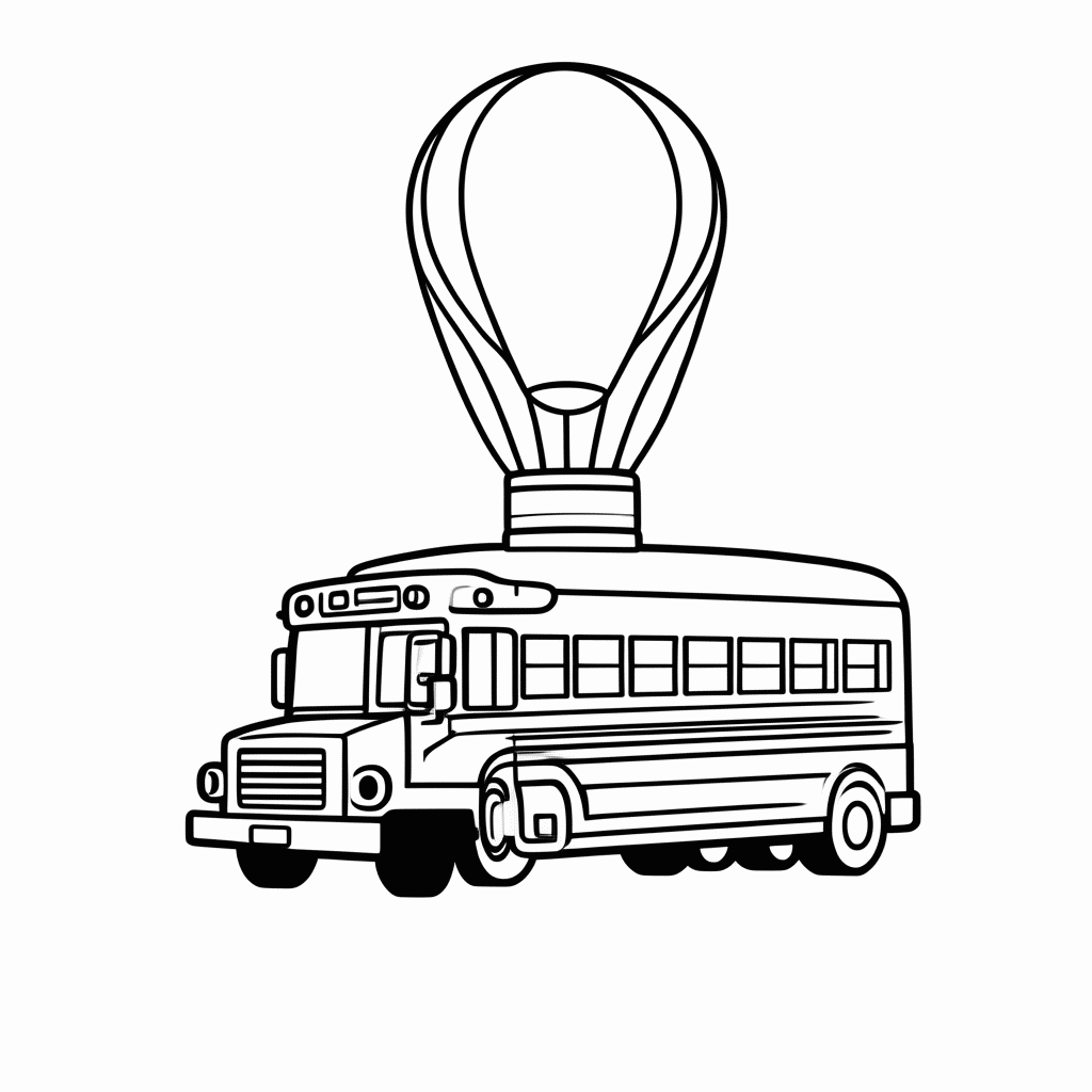 Desenho de Battle Bus para colorir e imprimir grátis em folha A4