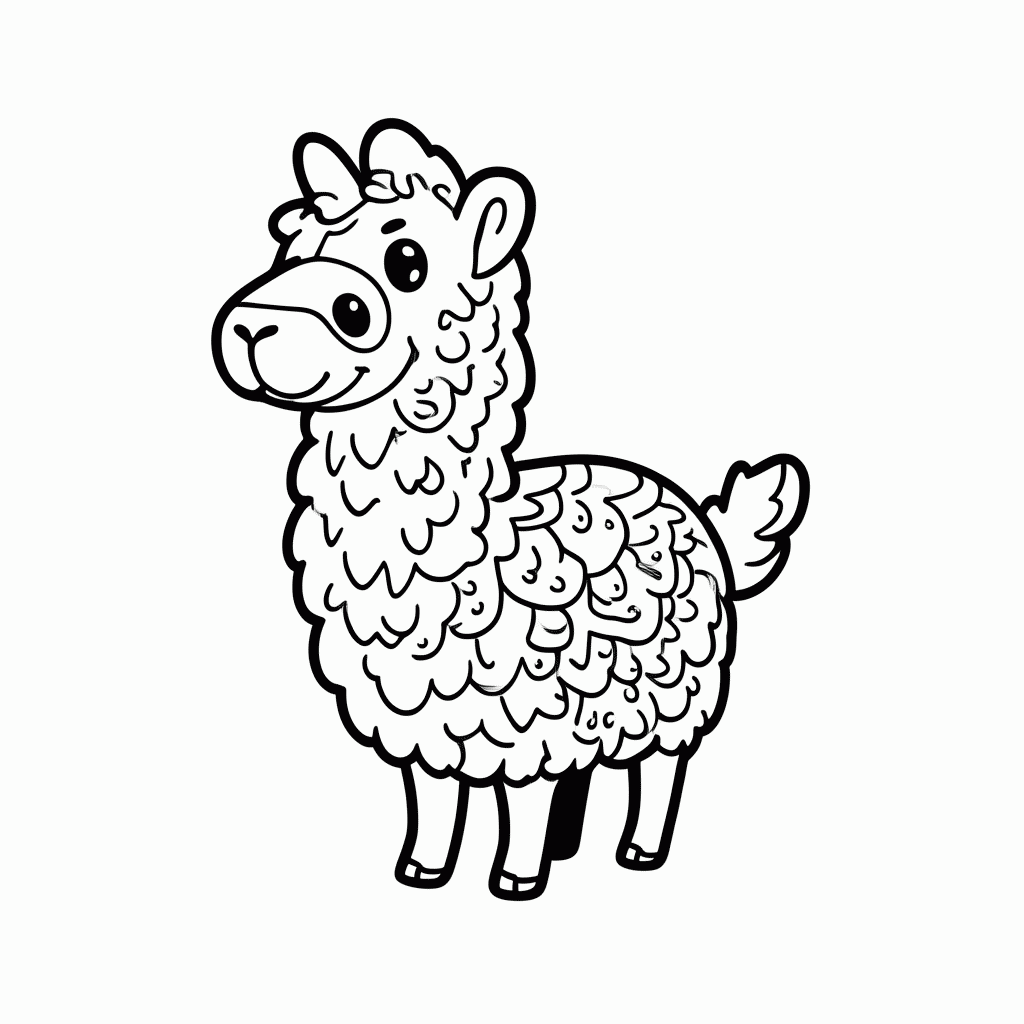 Desenho de Llama Loot para colorir e imprimir grátis em folha A4