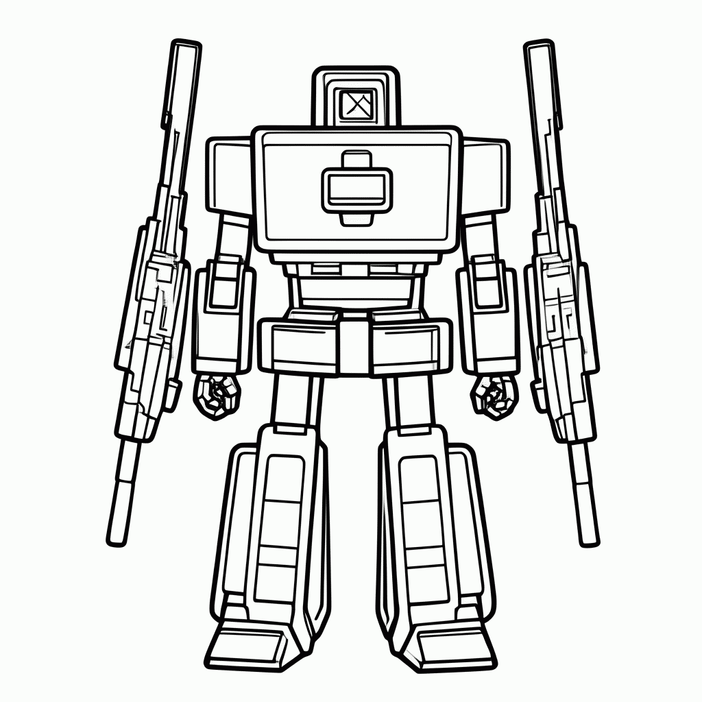 Desenho de Peg Robo Mech para colorir e imprimir grátis em folha A4