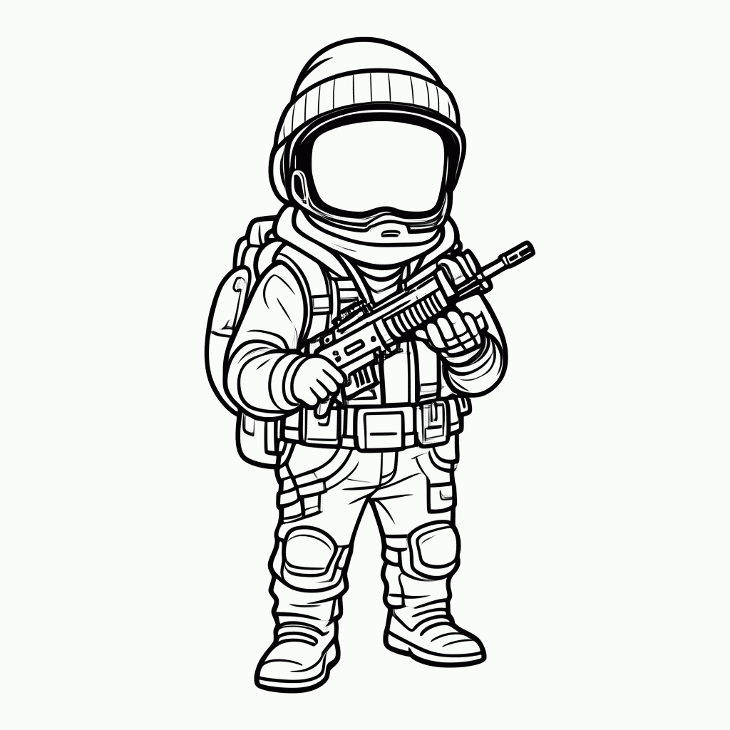 Desenho de Skin Renegade Raider para colorir e imprimir grátis em folha A4