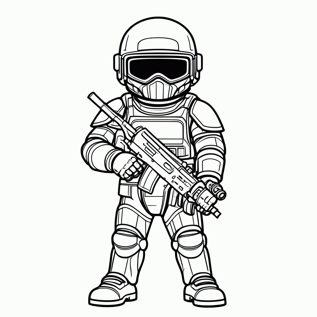Desenho de Stormtrooper Do Mando para colorir e imprimir grátis em folha A4