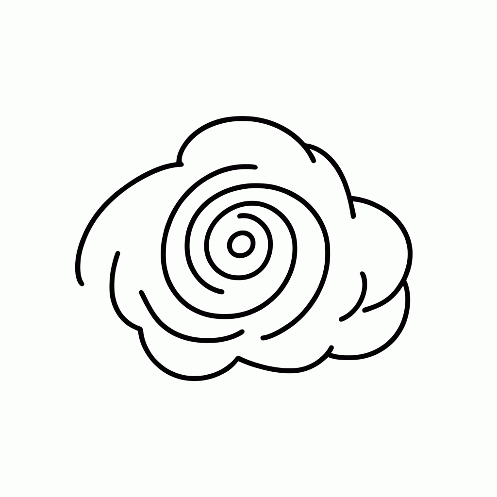 Desenho de Tempestade Roxa para colorir e imprimir grátis em folha A4