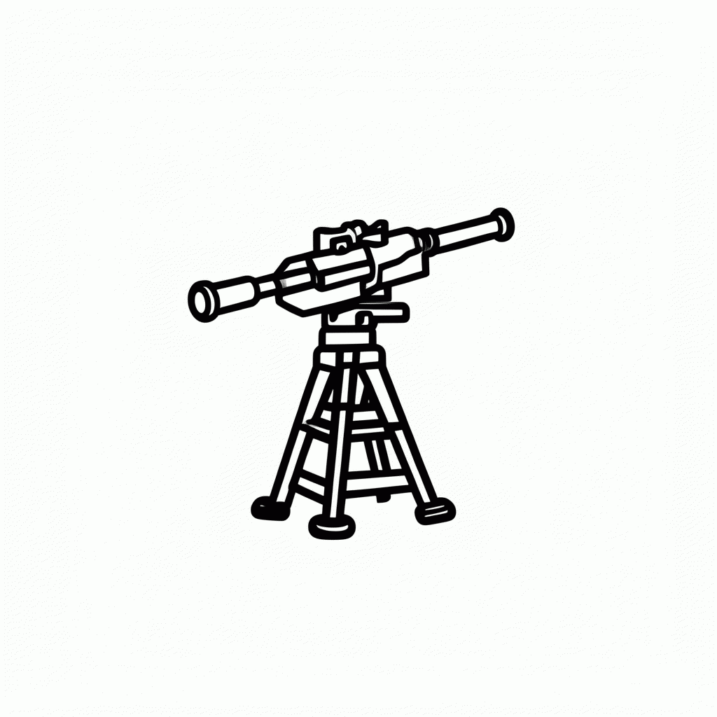 Desenho de Torreta para colorir e imprimir grátis em folha A4