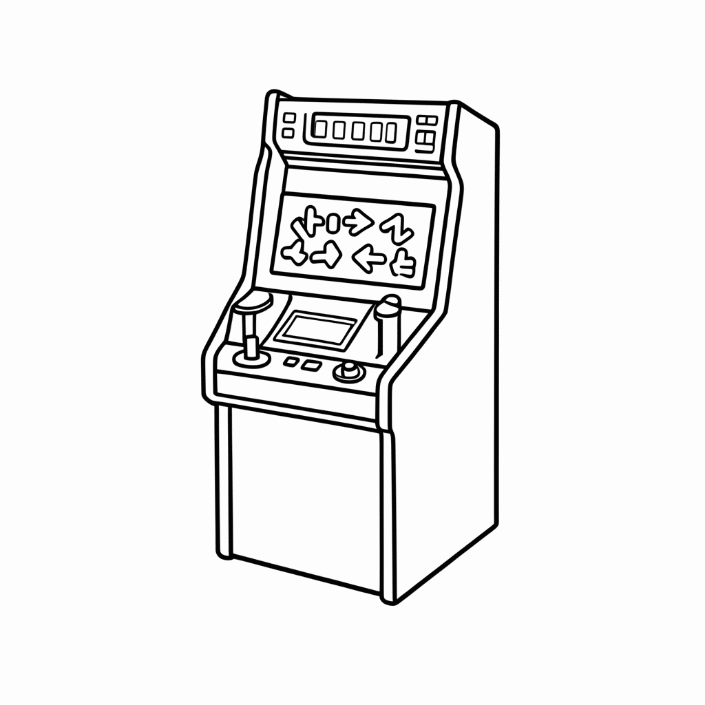 Desenho de Arcade Fnf para colorir e imprimir grátis em folha A4