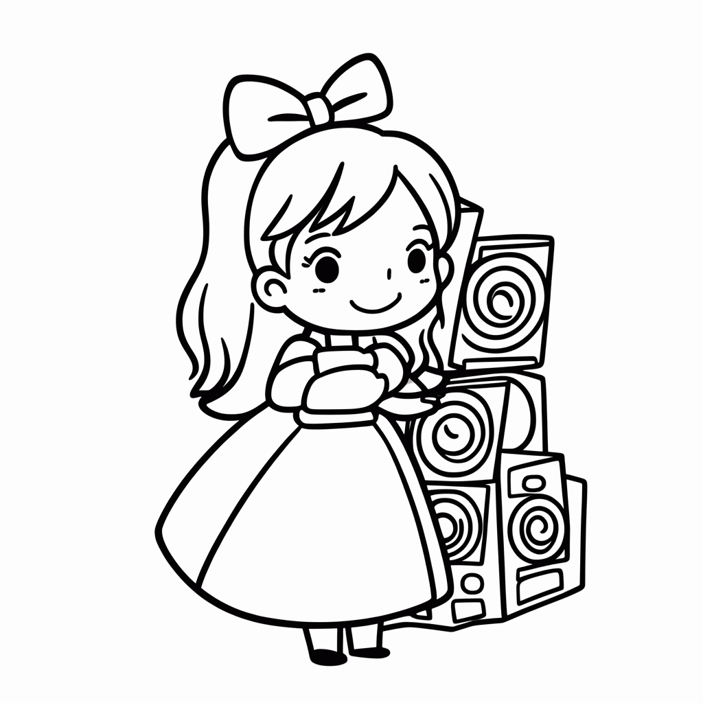 Desenho de Girlfriend Gf para colorir e imprimir grátis em folha A4