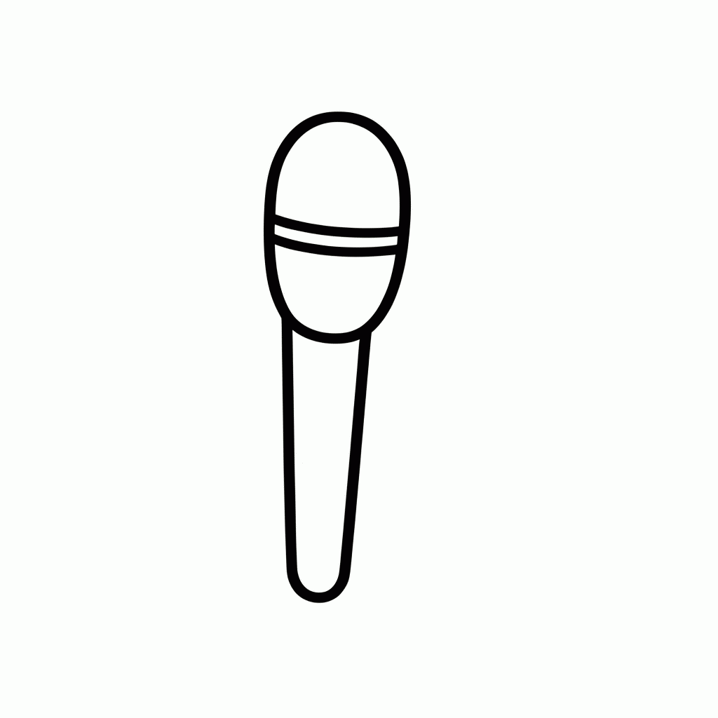 Desenho de Microfone Do Bf para colorir e imprimir grátis em folha A4