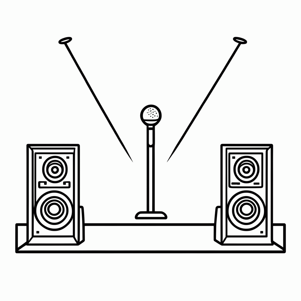 Desenho de Palco Com Luzes para colorir e imprimir grátis em folha A4