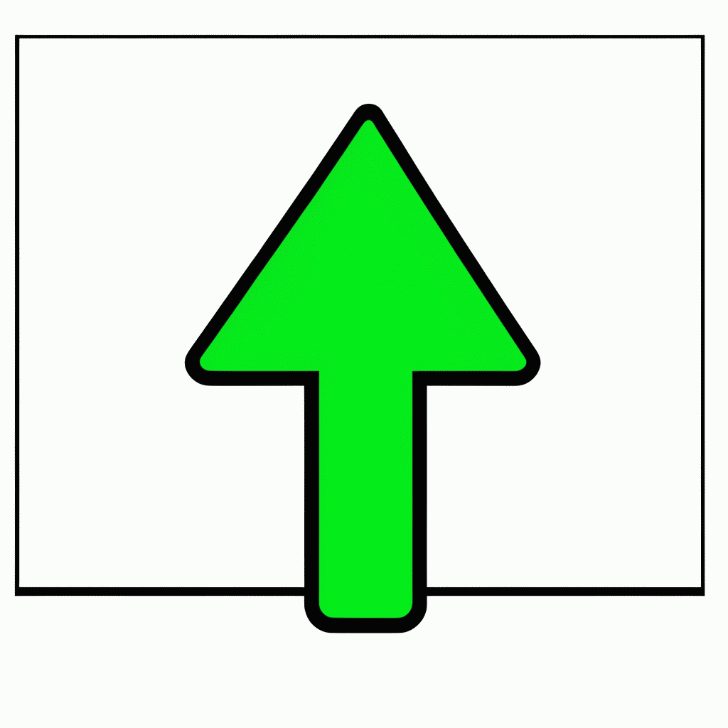 Desenho de Seta Verde para colorir e imprimir grátis em folha A4