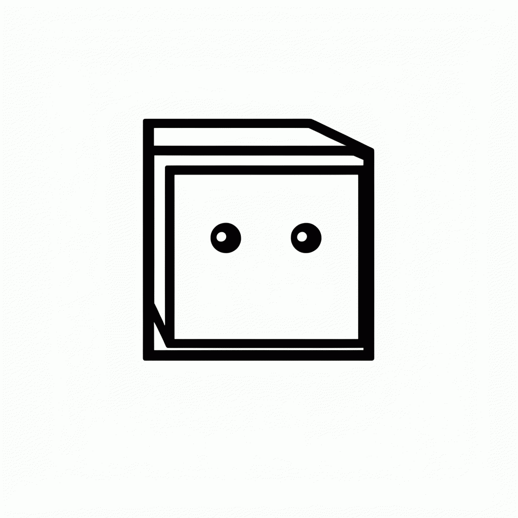 Desenho de Cubo Classico para colorir e imprimir grátis em folha A4