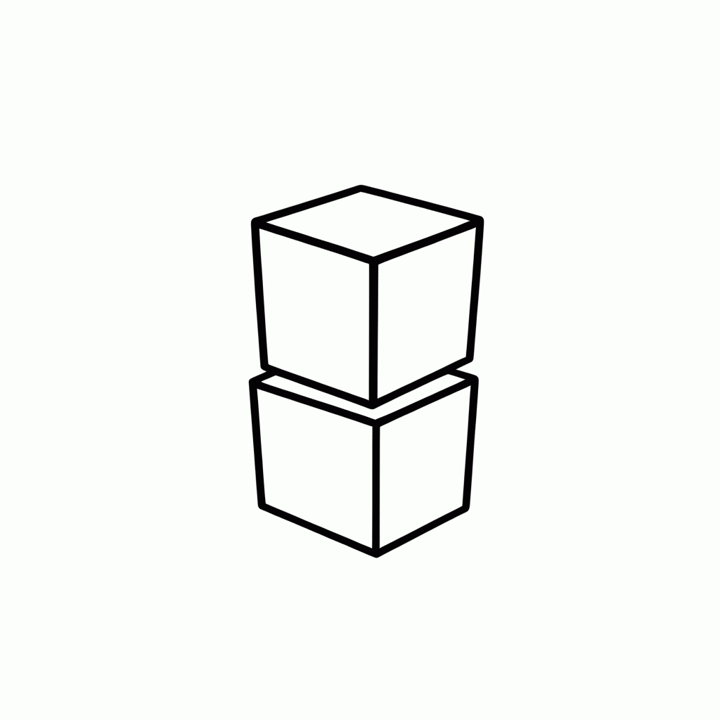 Desenho de Dual Cubo para colorir e imprimir grátis em folha A4