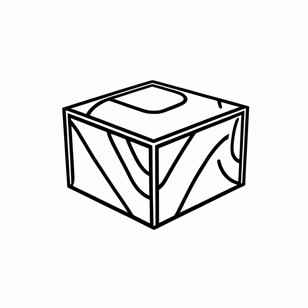 Desenho de Rainbow Cube para colorir e imprimir grátis em folha A4