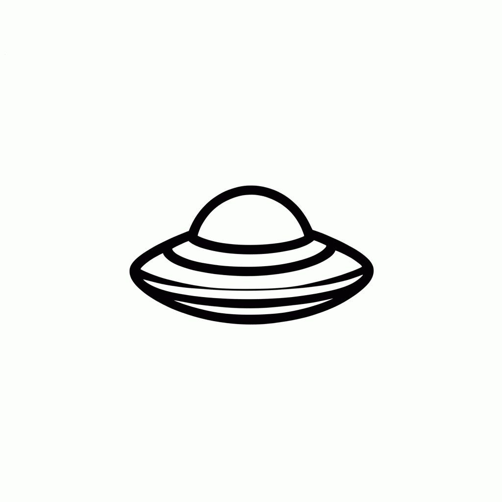 Desenho de Ufo Icon para colorir e imprimir grátis em folha A4