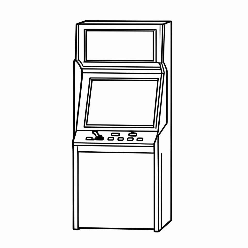 Desenho de Arcade Machine para colorir e imprimir grátis em folha A4