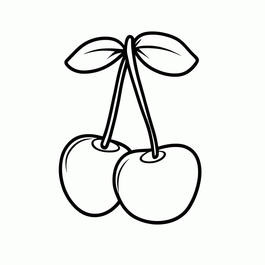 Desenho de Cereja Do Pac Man para colorir e imprimir grátis em folha A4
