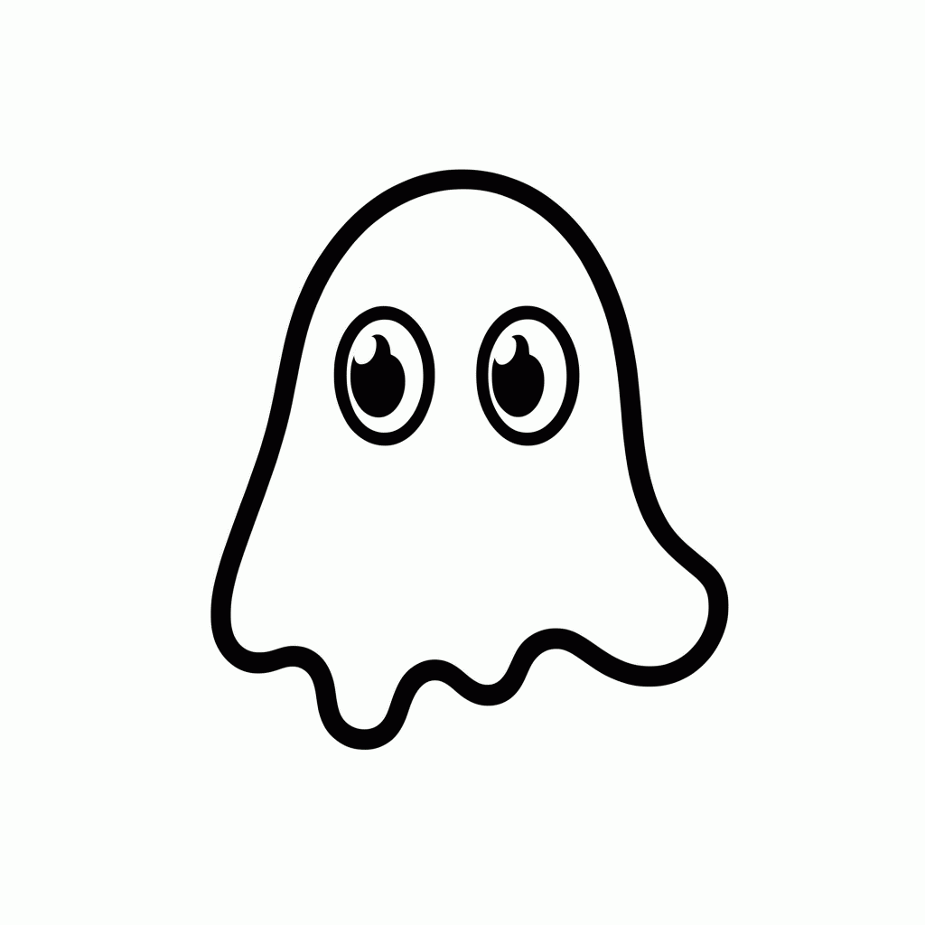 Desenho de Clyde Fantasma Laranja para colorir e imprimir grátis em folha A4