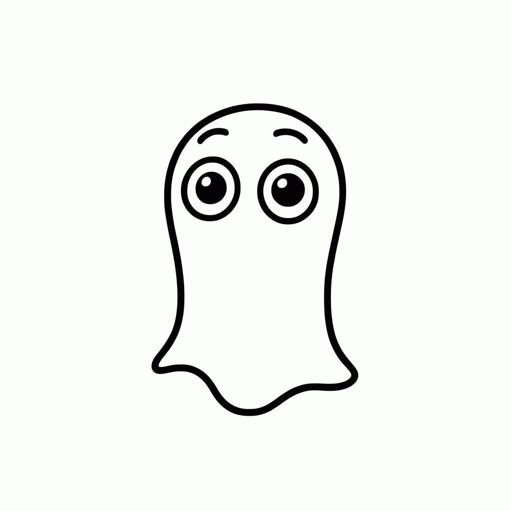 Desenho de Inky Fantasma Azul para colorir e imprimir grátis em folha A4