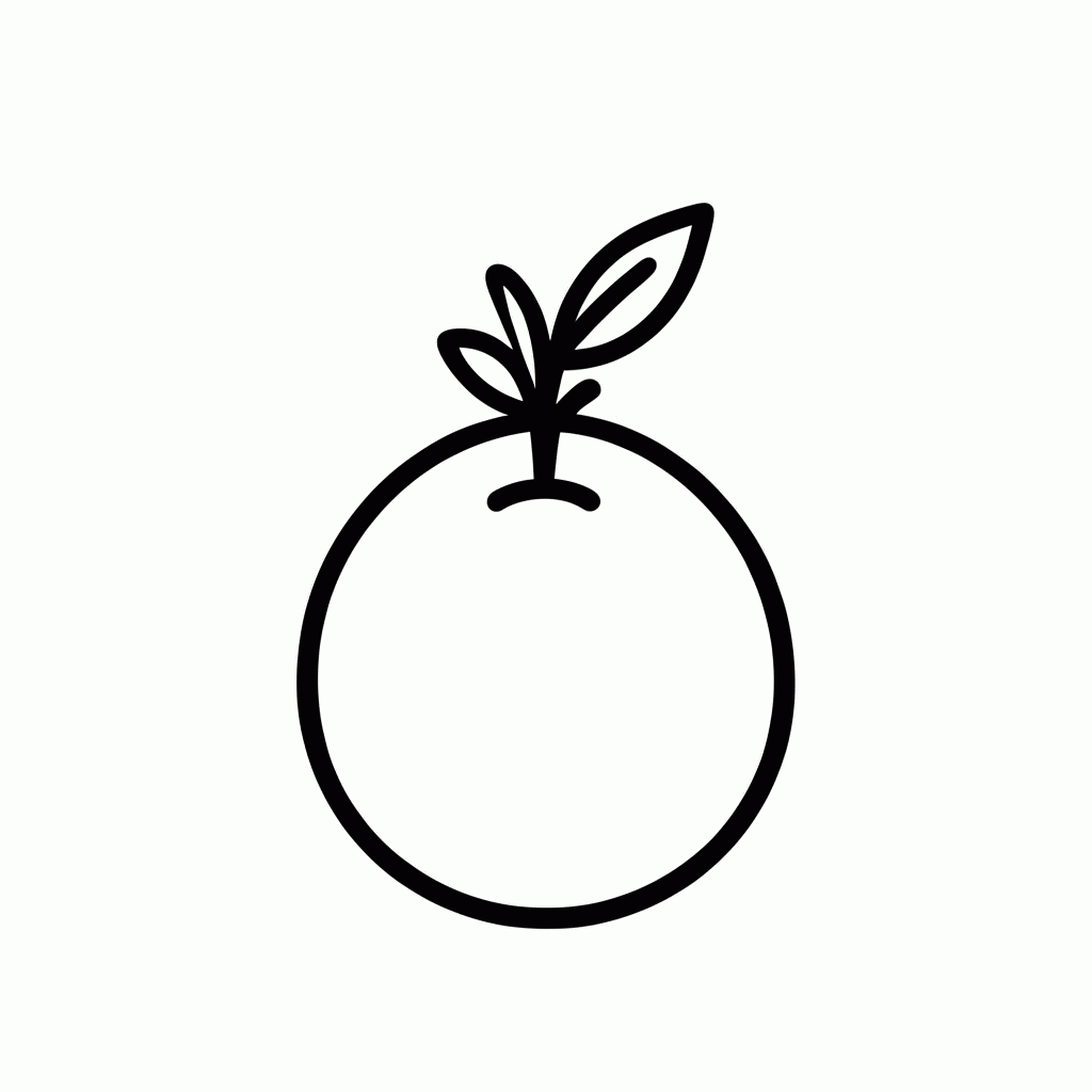 Desenho de Laranja Do Pac Man para colorir e imprimir grátis em folha A4