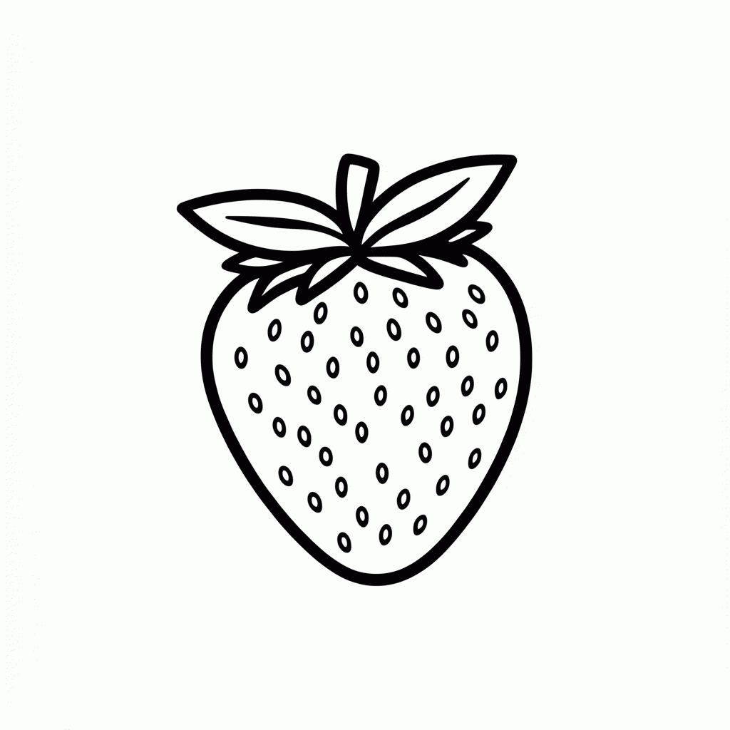 Desenho de Morango Do Pac Man para colorir e imprimir grátis em folha A4