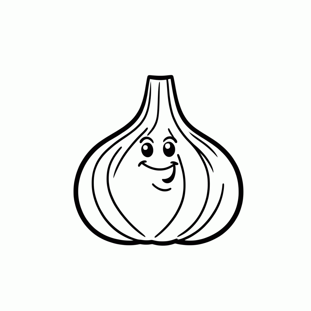 Desenho de Garlic para colorir e imprimir grátis em folha A4