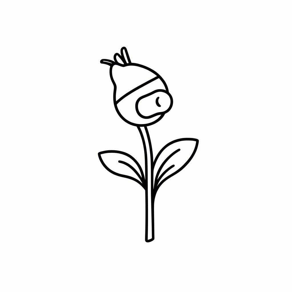 Desenho de Peashooter Classico para colorir e imprimir grátis em folha A4