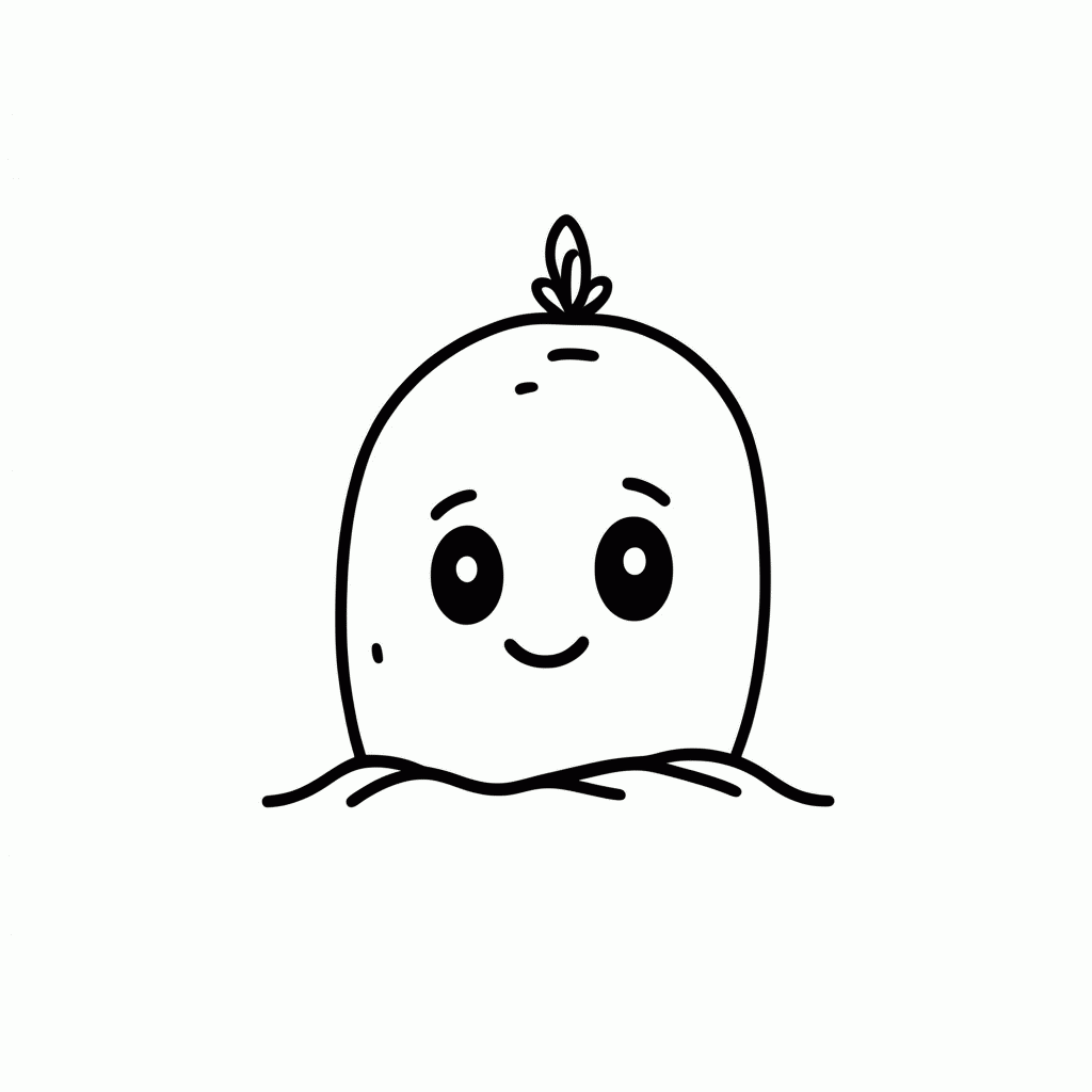Desenho de Potato Mine para colorir e imprimir grátis em folha A4
