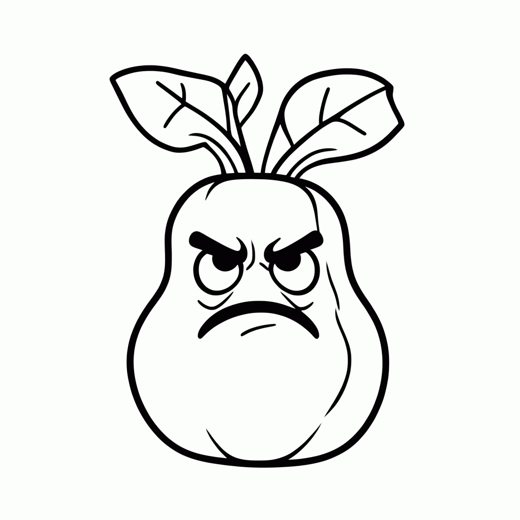 Desenho de Squash para colorir e imprimir grátis em folha A4