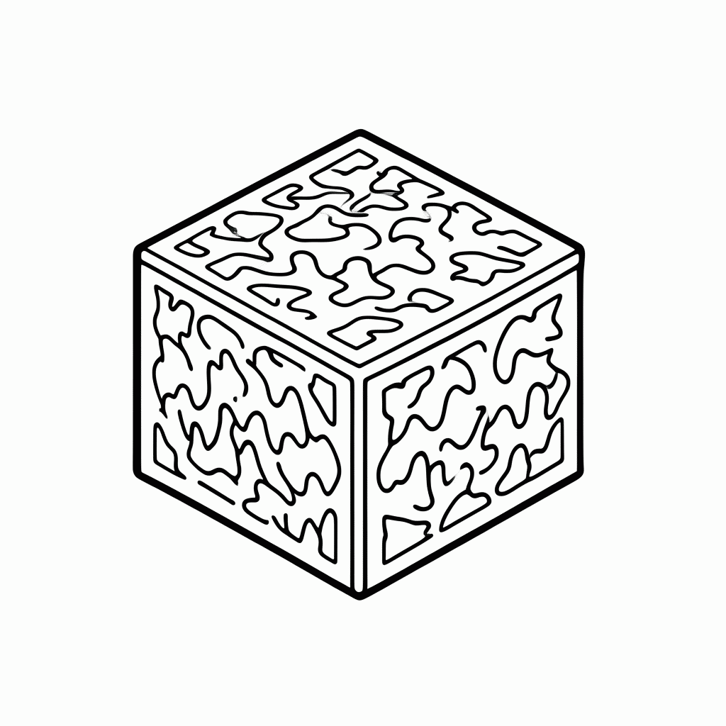Desenho de Obby Cubo para colorir e imprimir grátis em folha A4