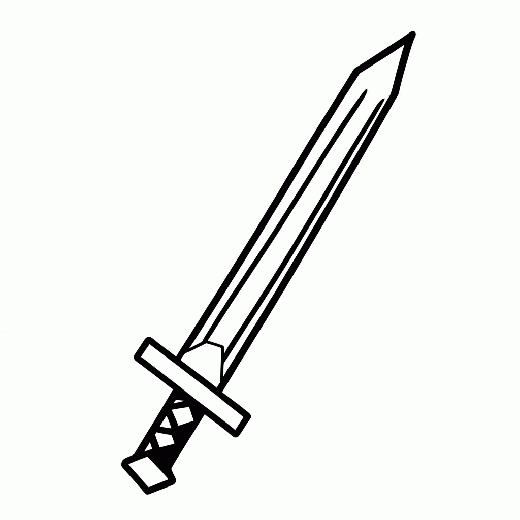 Desenho de Sword De Roblox para colorir e imprimir grátis em folha A4