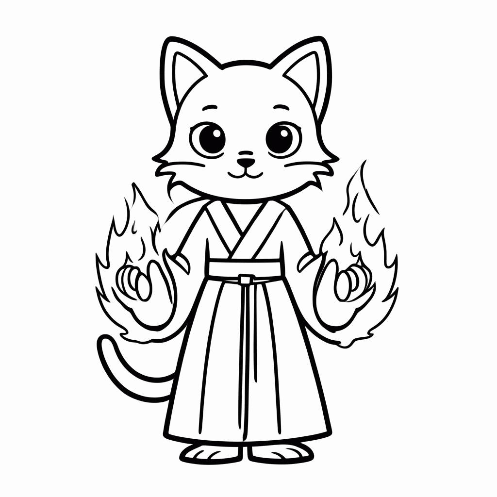 Desenho de Blaze The Cat para colorir e imprimir grátis em folha A4