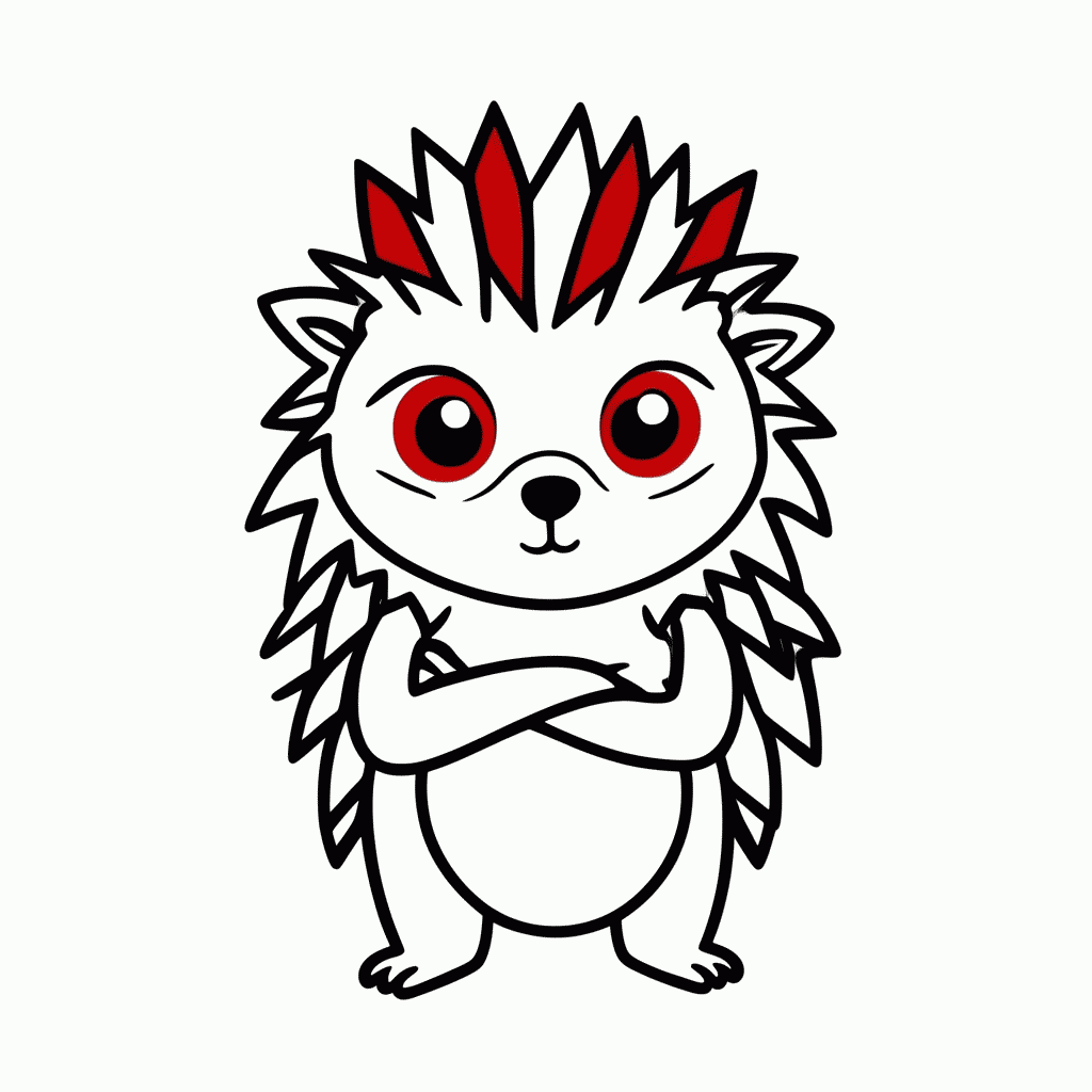 Desenho de Shadow The Hedgehog para colorir e imprimir grátis em folha A4