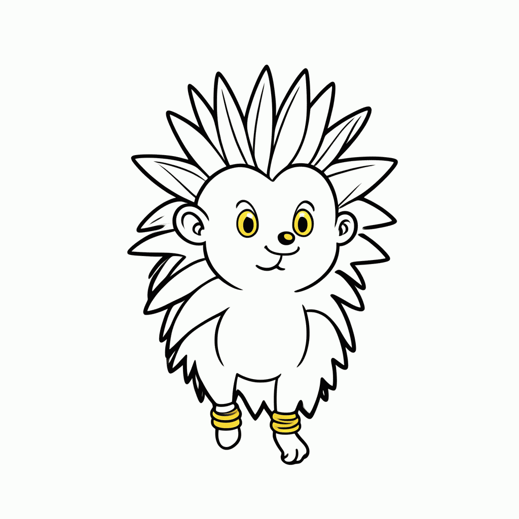 Desenho de Silver The Hedgehog para colorir e imprimir grátis em folha A4