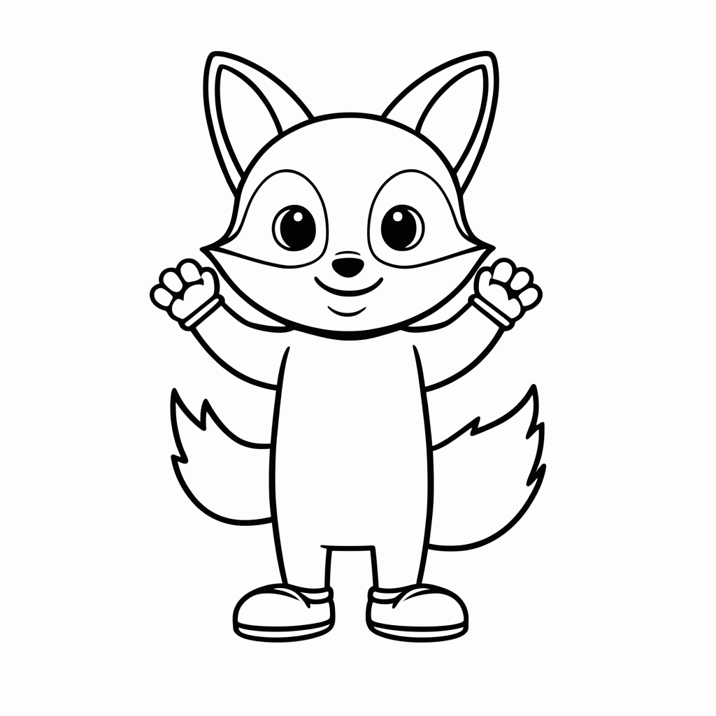 Desenho de Tails Com Duas Caudas para colorir e imprimir grátis em folha A4