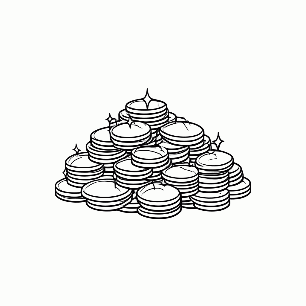 Desenho de Prize Coins para colorir e imprimir grátis em folha A4