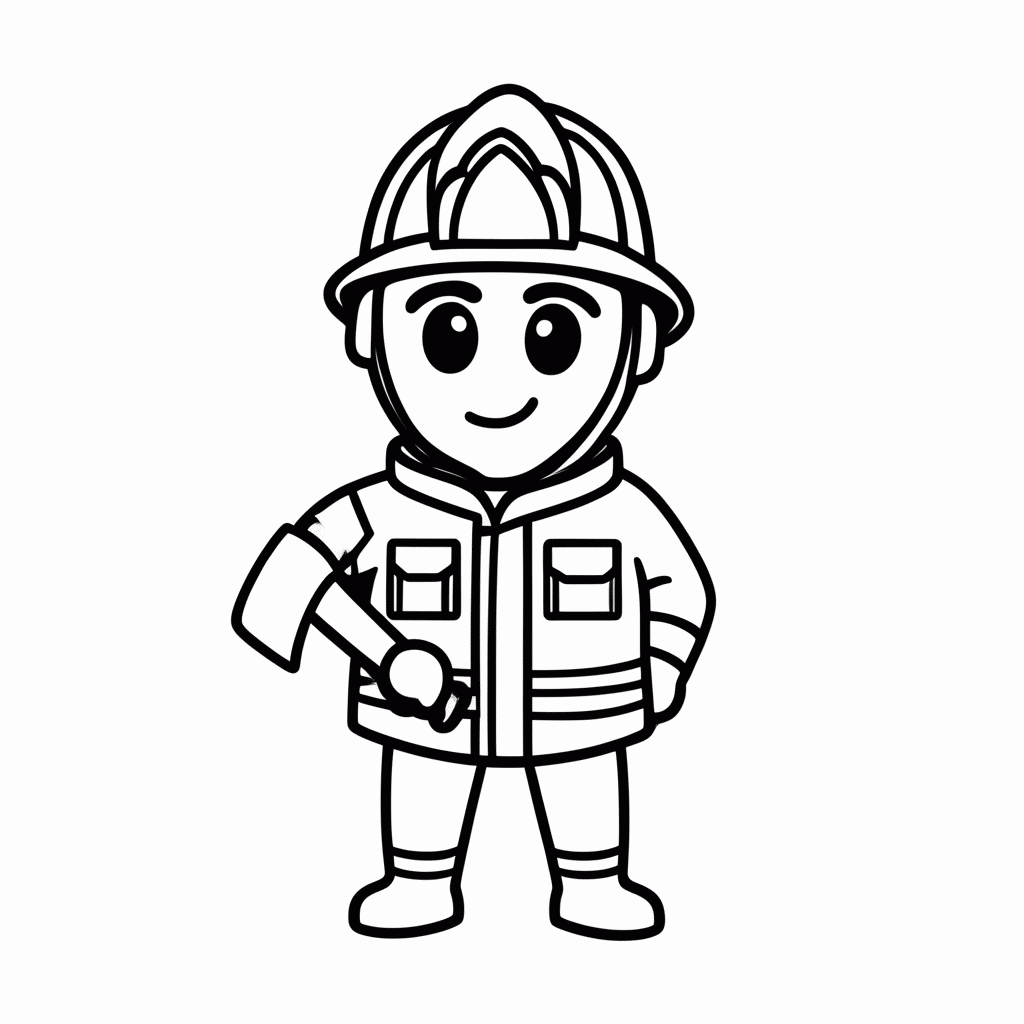 Desenho de Stumbler Bombeiro para colorir e imprimir grátis em folha A4
