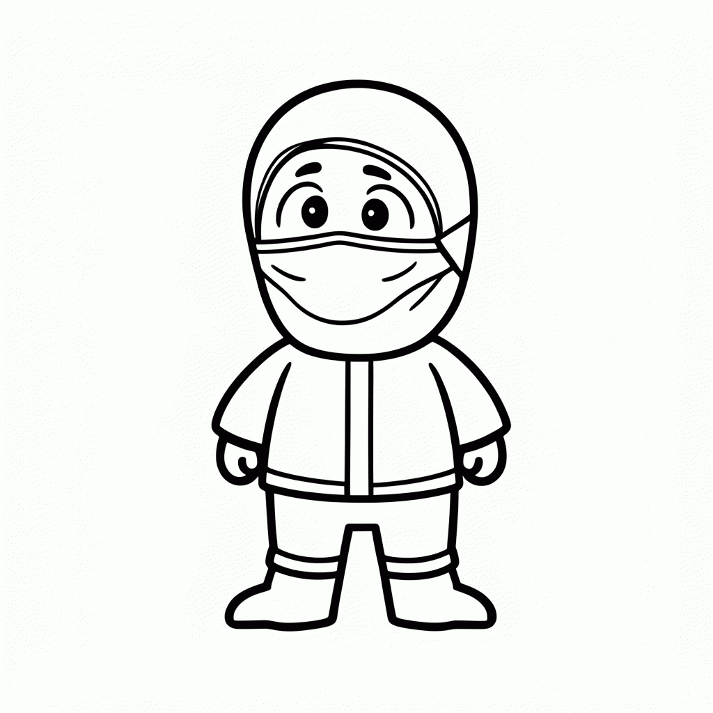 Desenho de Stumbler Ninja para colorir e imprimir grátis em folha A4