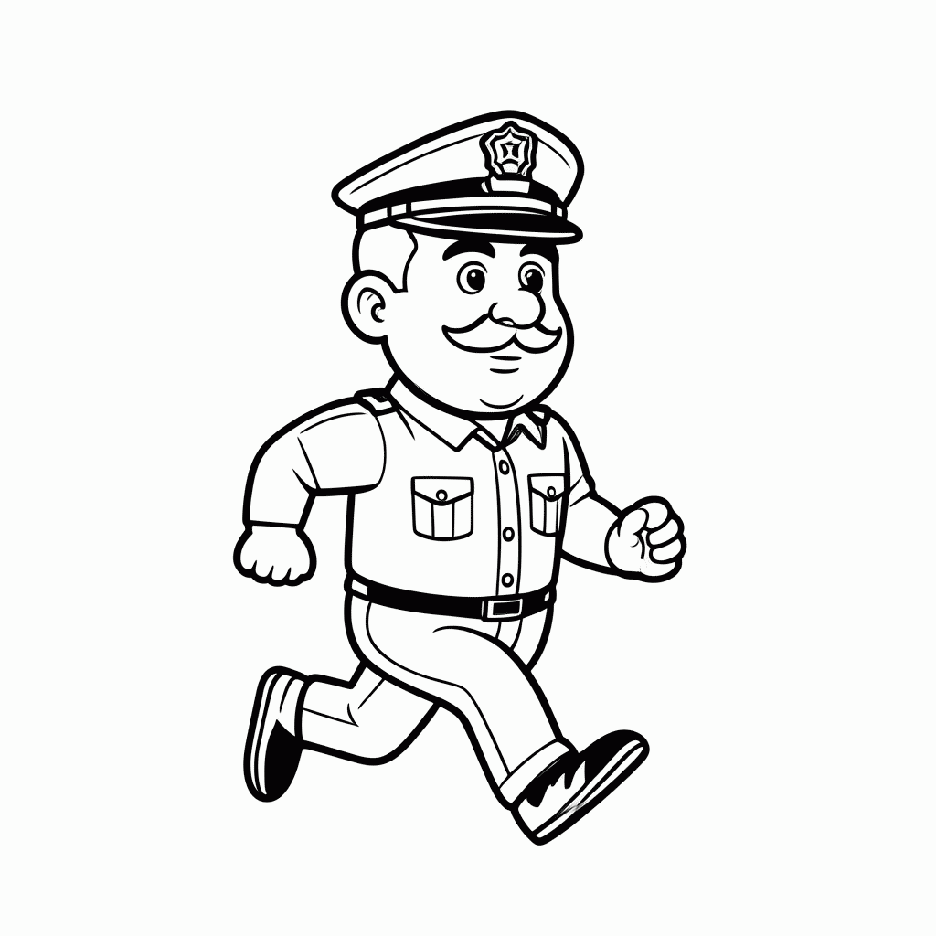 Desenho de Frank Policial para colorir e imprimir grátis em folha A4
