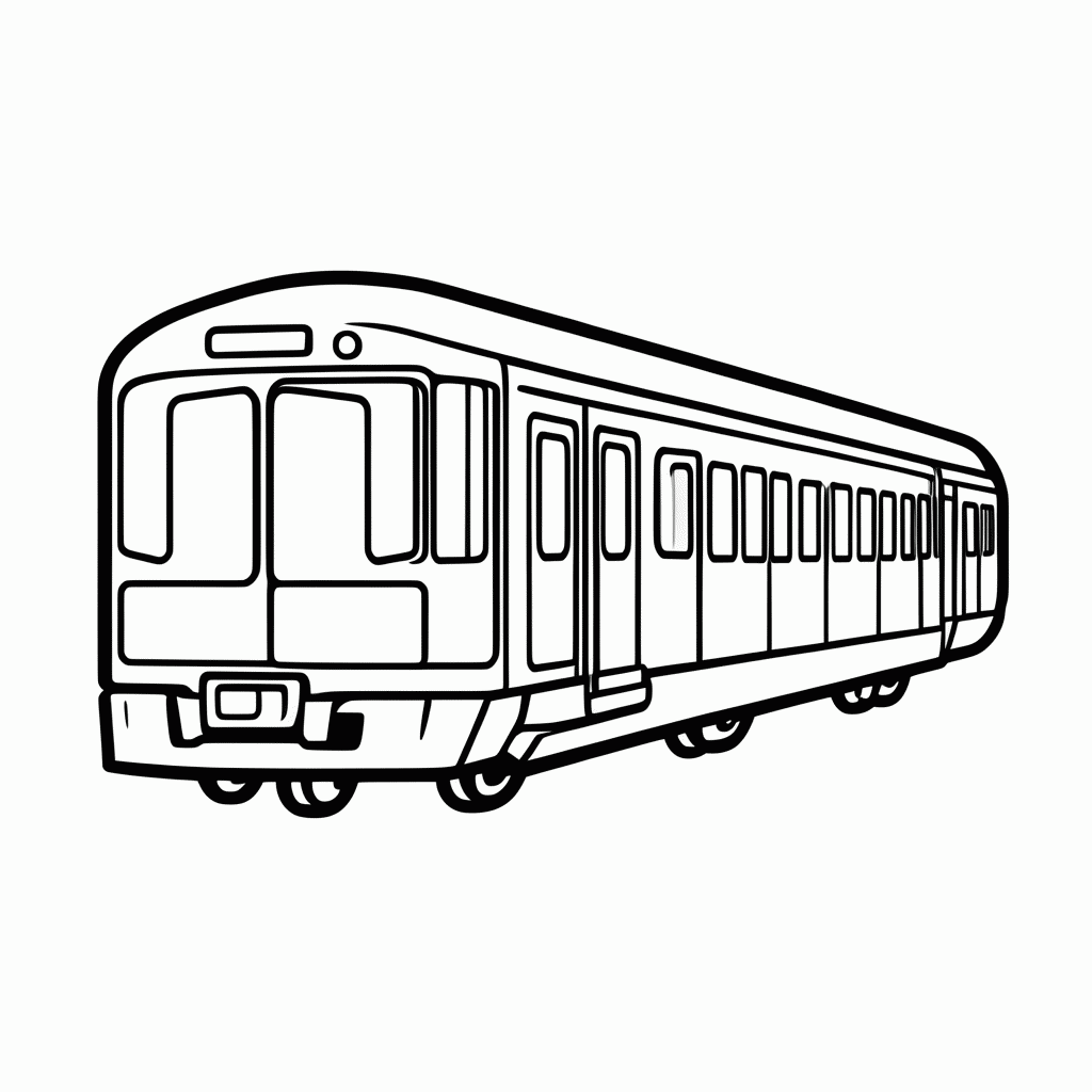 Desenho de Trem Do Metro para colorir e imprimir grátis em folha A4
