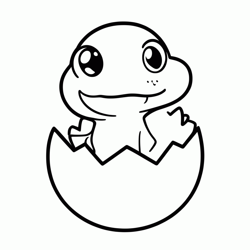 Desenho de Baby Yoshi para colorir e imprimir grátis em folha A4