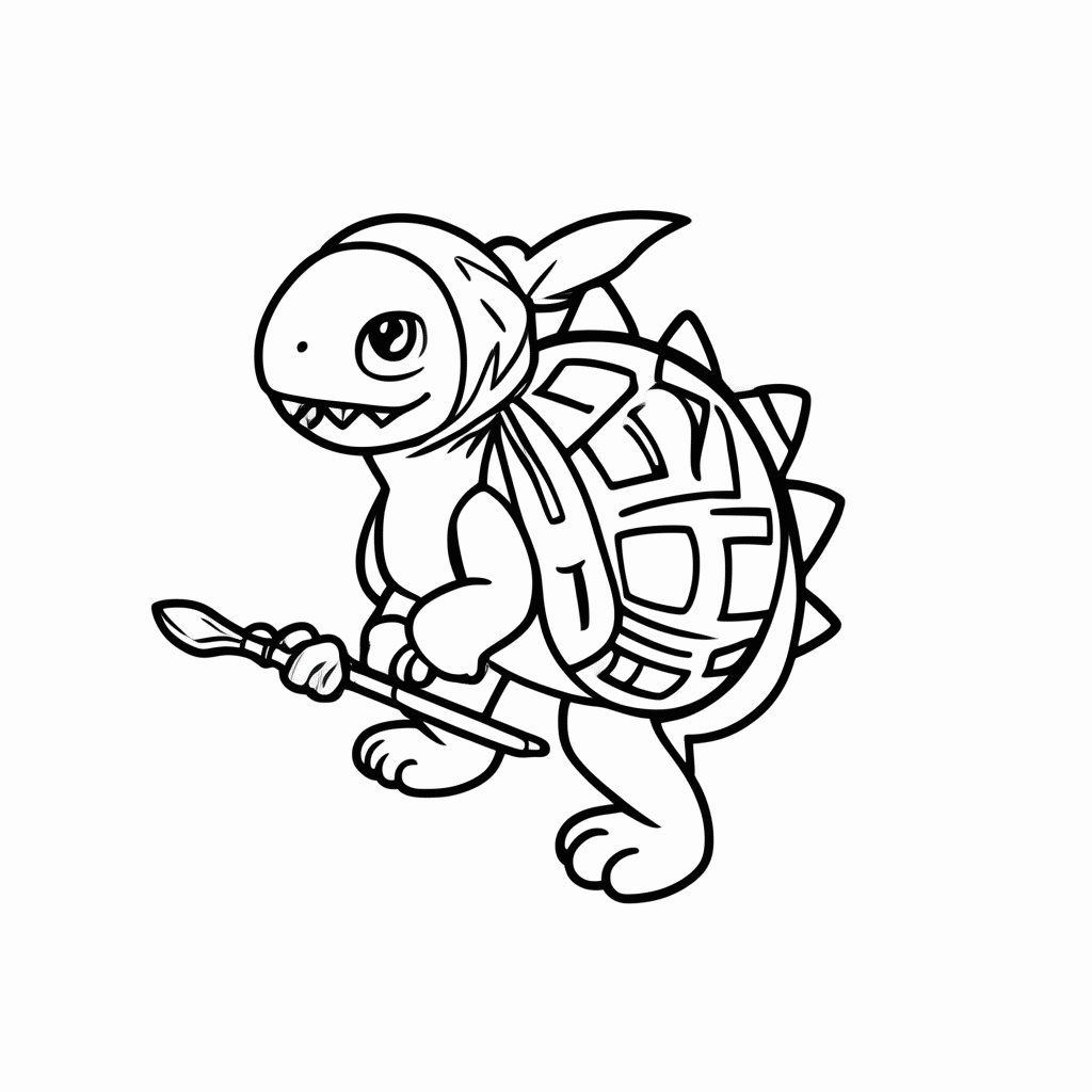 Desenho de Bowser Junior para colorir e imprimir grátis em folha A4