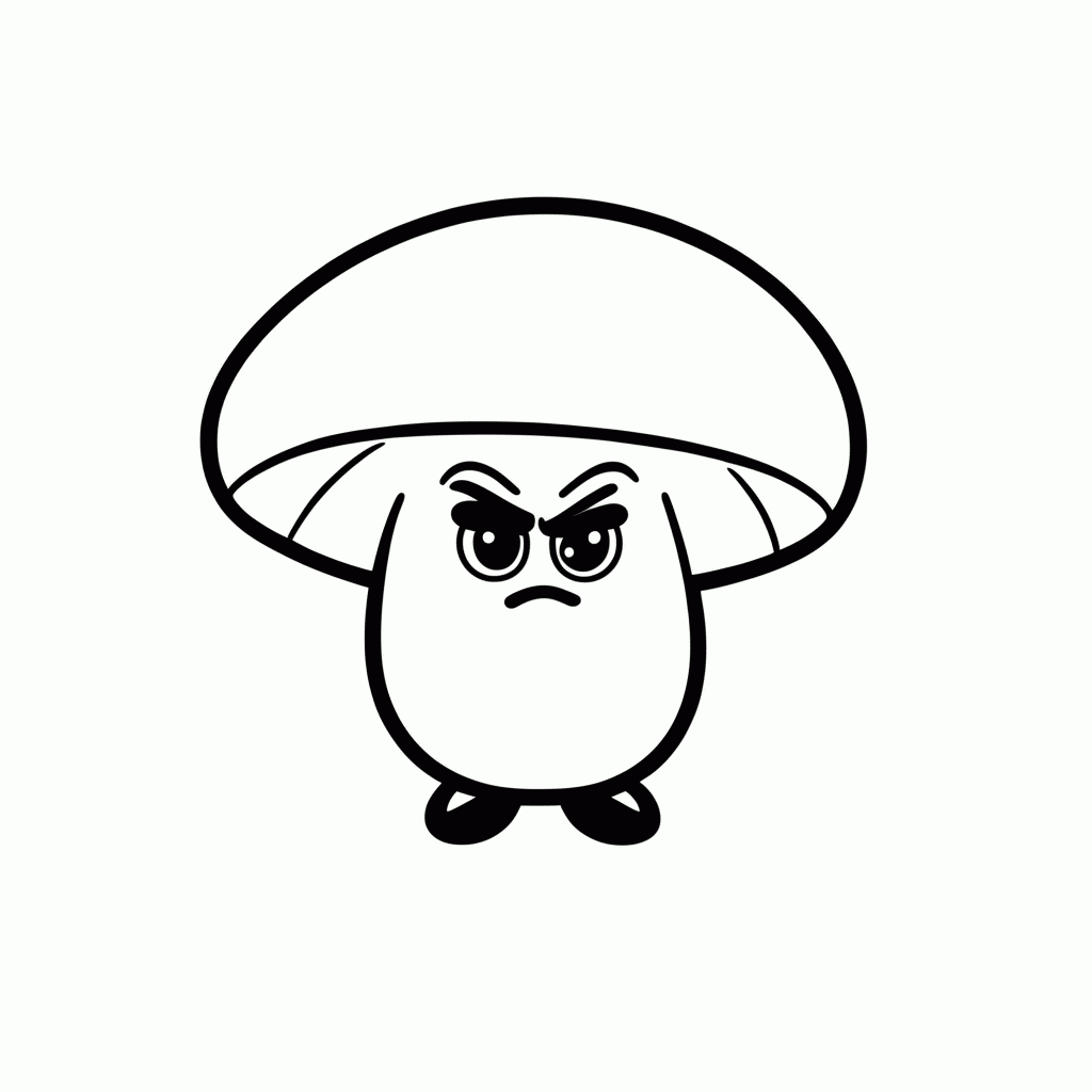 Desenho de Goomba Marrom para colorir e imprimir grátis em folha A4
