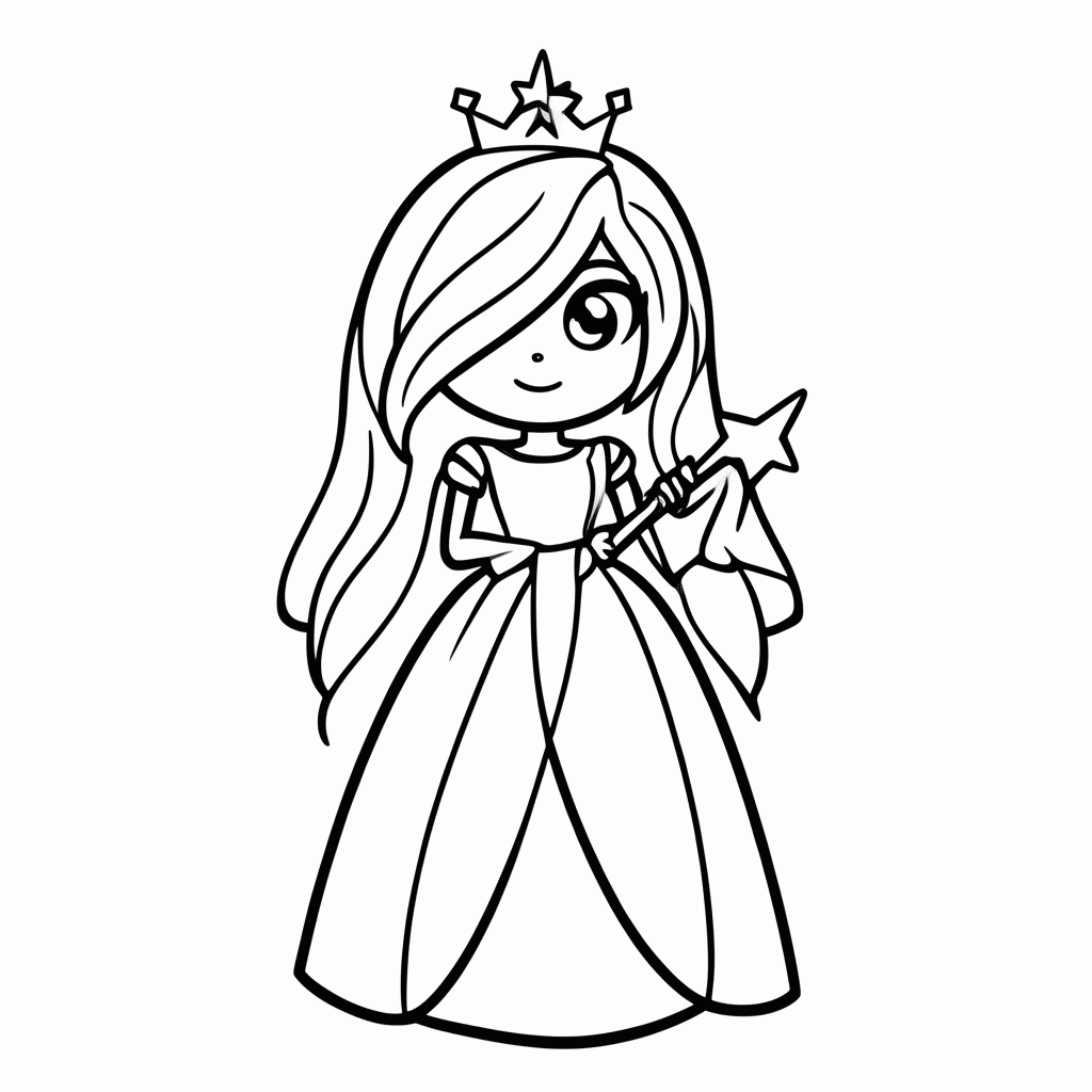 Desenho de Rosalina Galaxia para colorir e imprimir grátis em folha A4