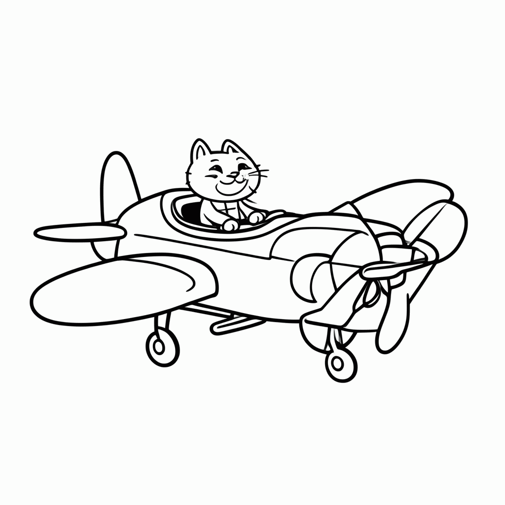 Desenho de Aviao Do Tom para colorir e imprimir grátis em folha A4