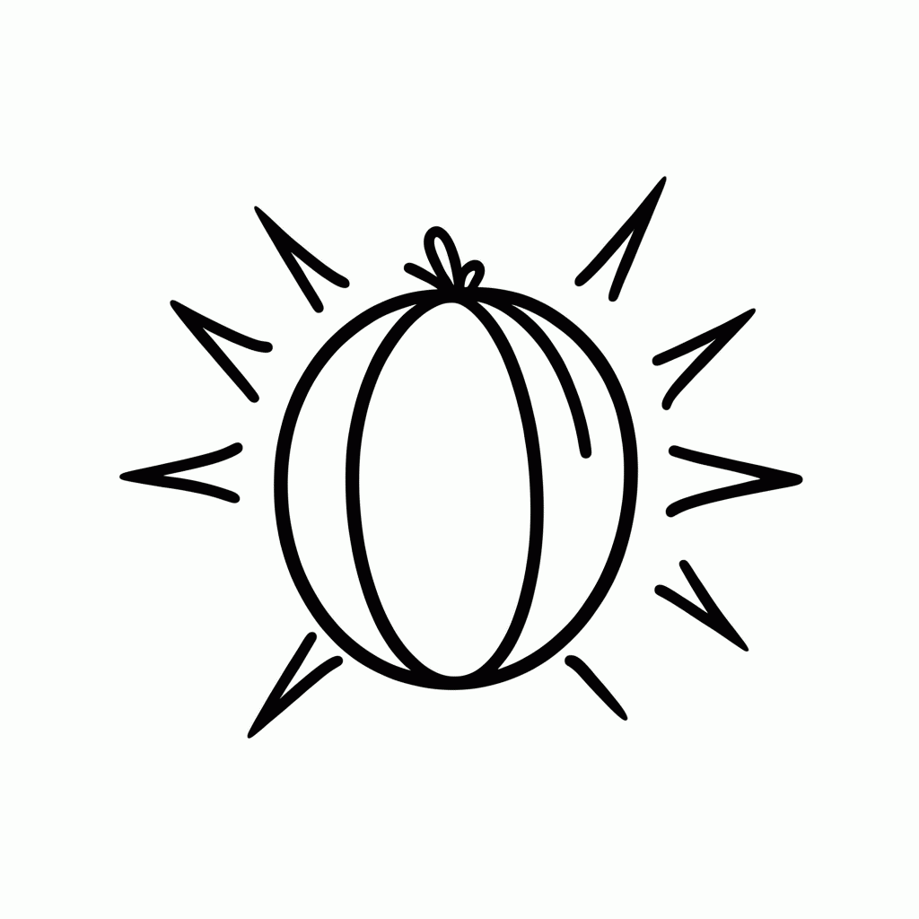 Desenho de Melao Explosao para colorir e imprimir grátis em folha A4